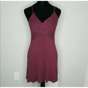Aeropostale Women's Juniors Maroon Spaghetti Strap Sun Skater Dress Size Medium